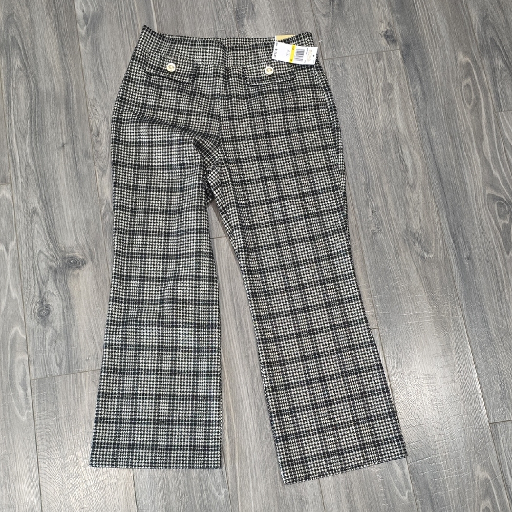 Michael Kors Black and White Houndstooth Pants
